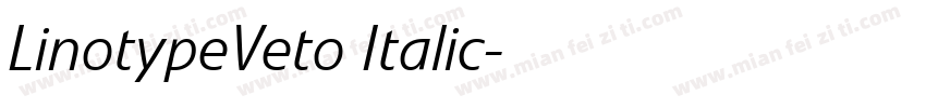 LinotypeVeto Italic字体转换